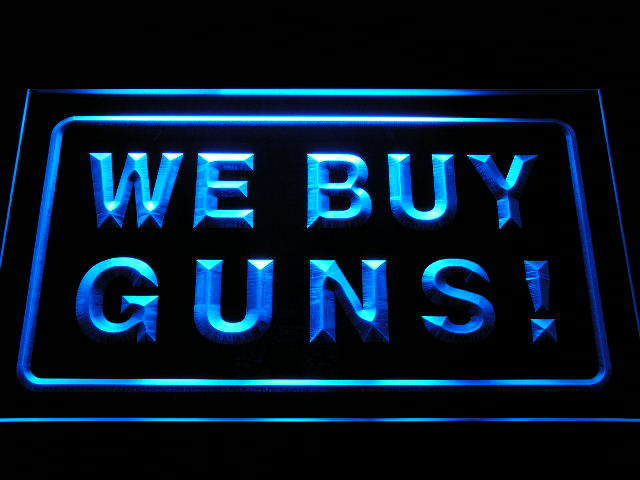 We Buy Guns Display Shop Firearms Neon Light Sign